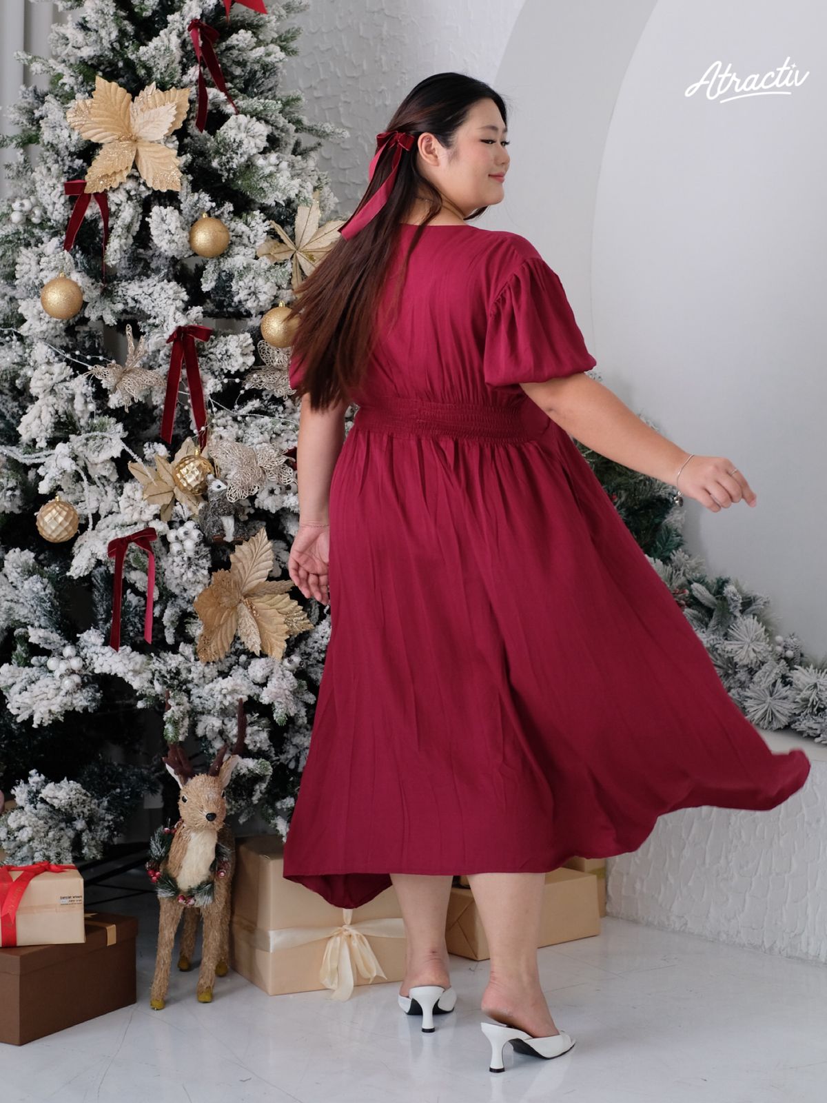 Dress Carla Maroon ATRACTIV