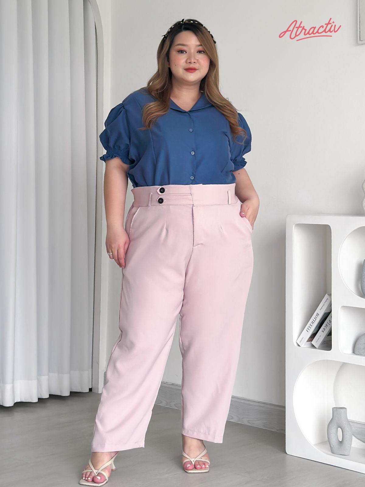 Celana Julia Babypink ATRACTIV - Atractiv Big Size Label