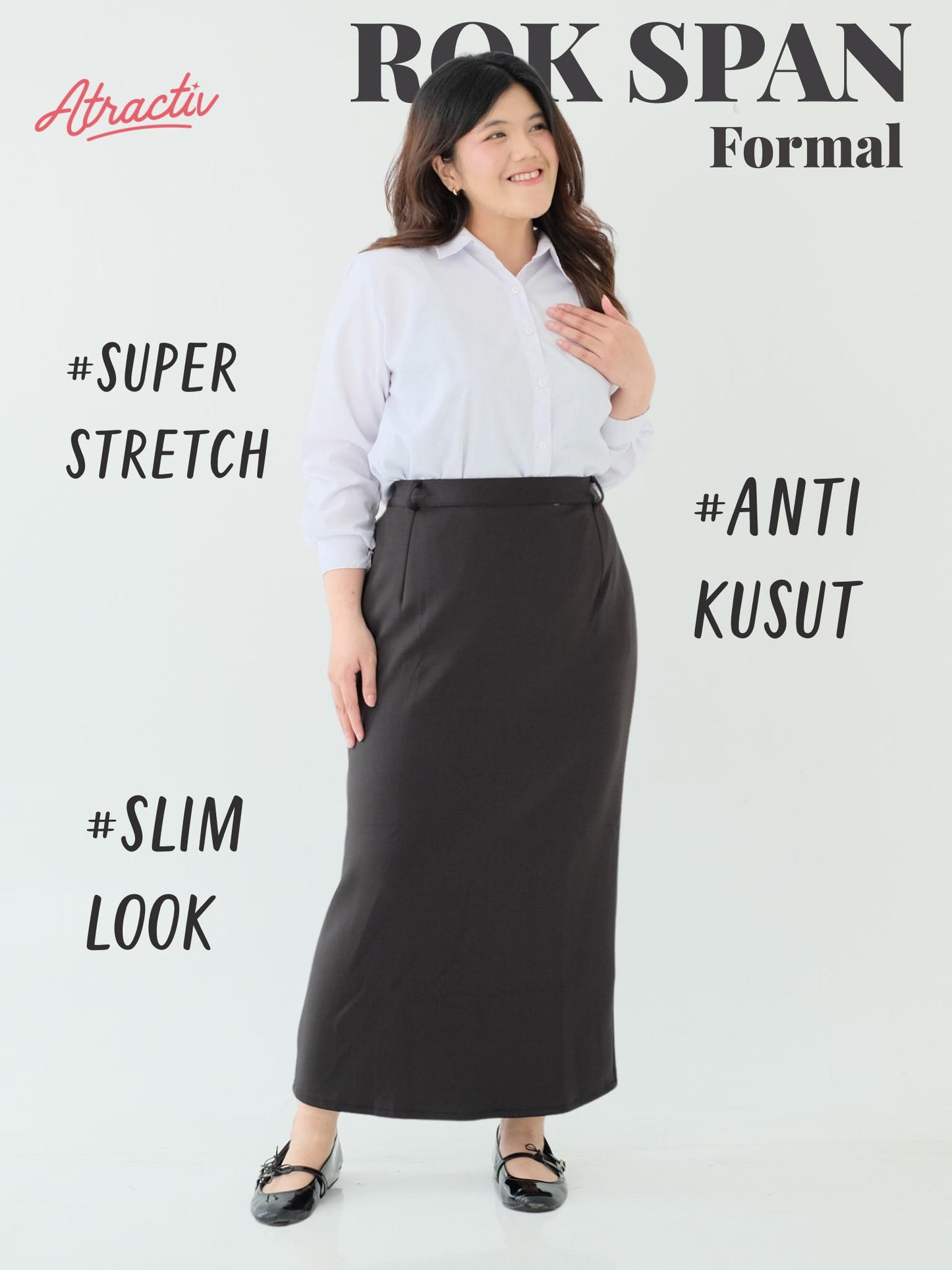 Rok Span Hitam Atractiv