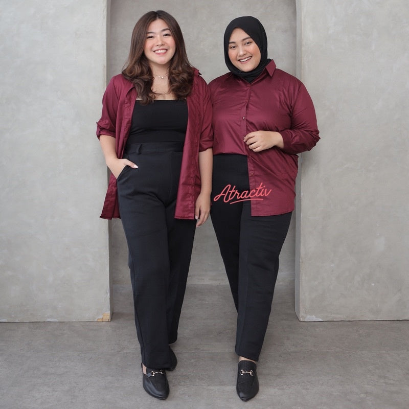 Celana Delia Hitam Atractiv - Atractiv Big Size Label