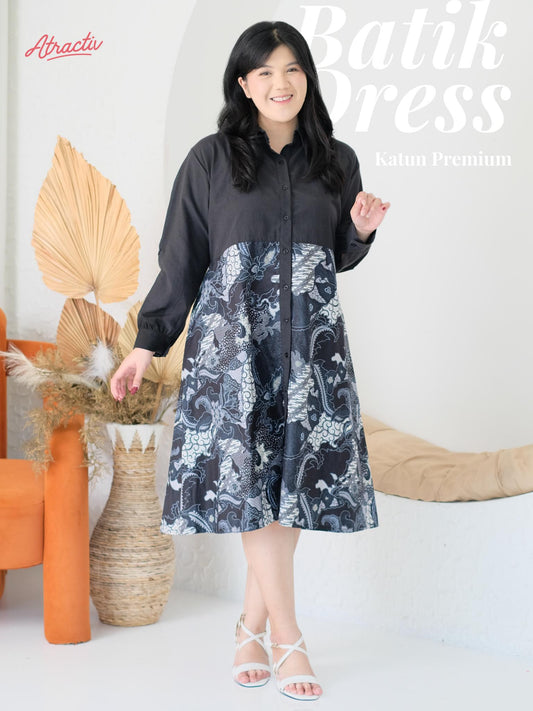 Dress Batik Lengan Panjang Kumbang ATRACTIV
