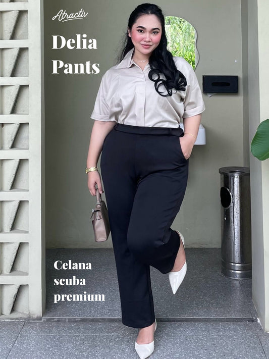 Celana Delia Hitam Atractiv - Atractiv Big Size Label