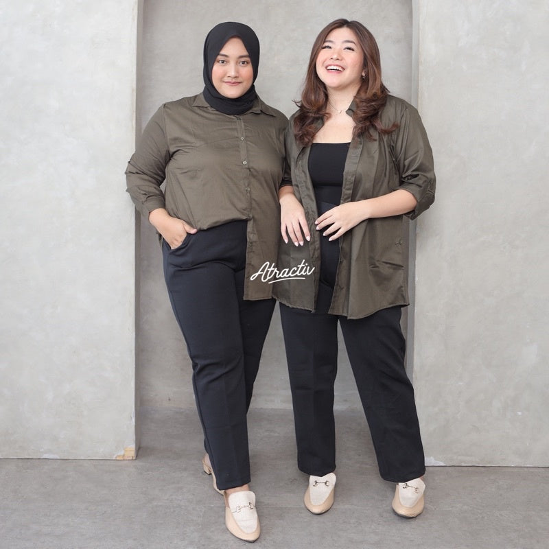 Celana Delia Hitam Atractiv - Atractiv Big Size Label