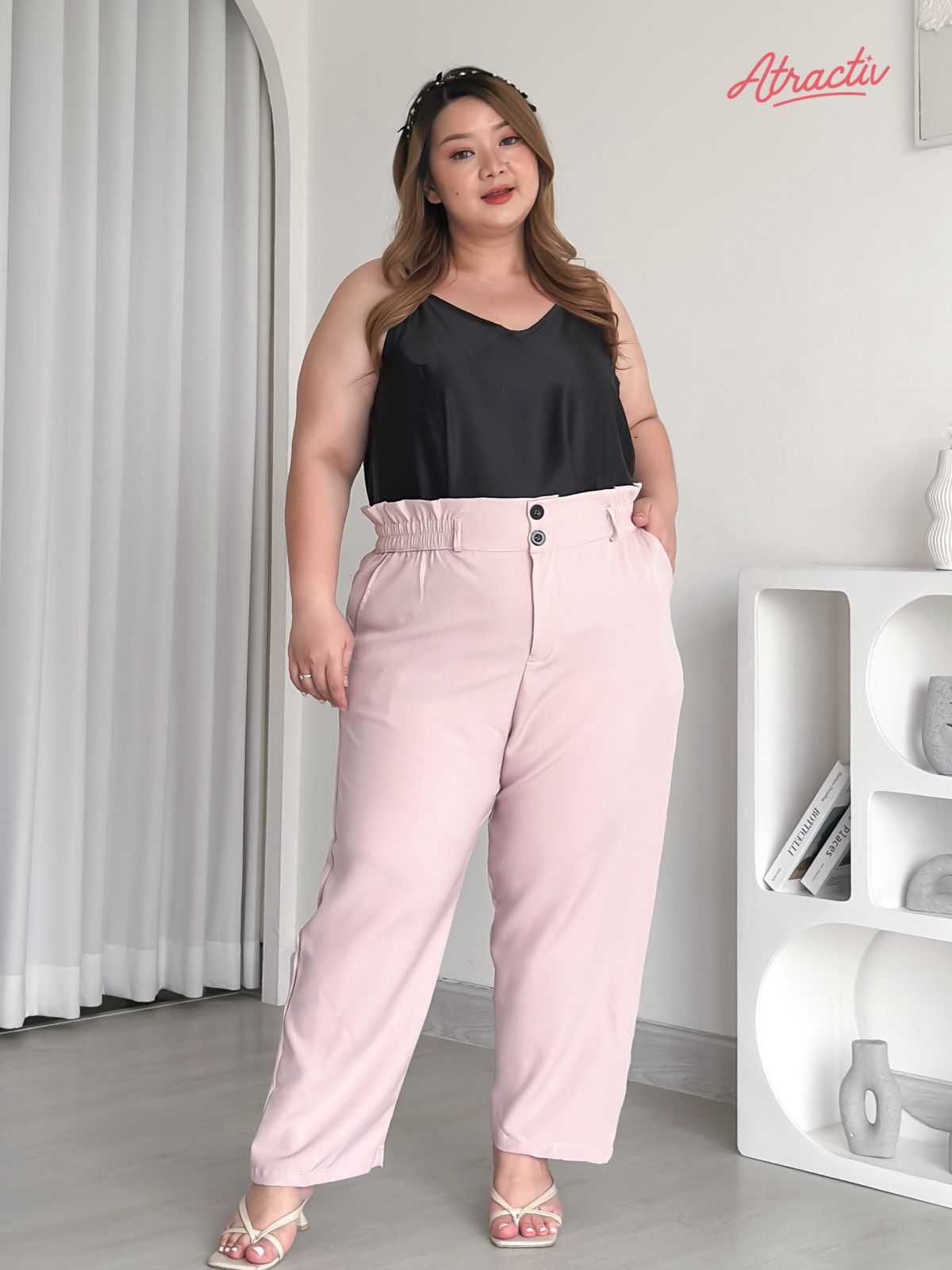 Celana Pauline Babypink ATRACTIV - Atractiv Big Size Label