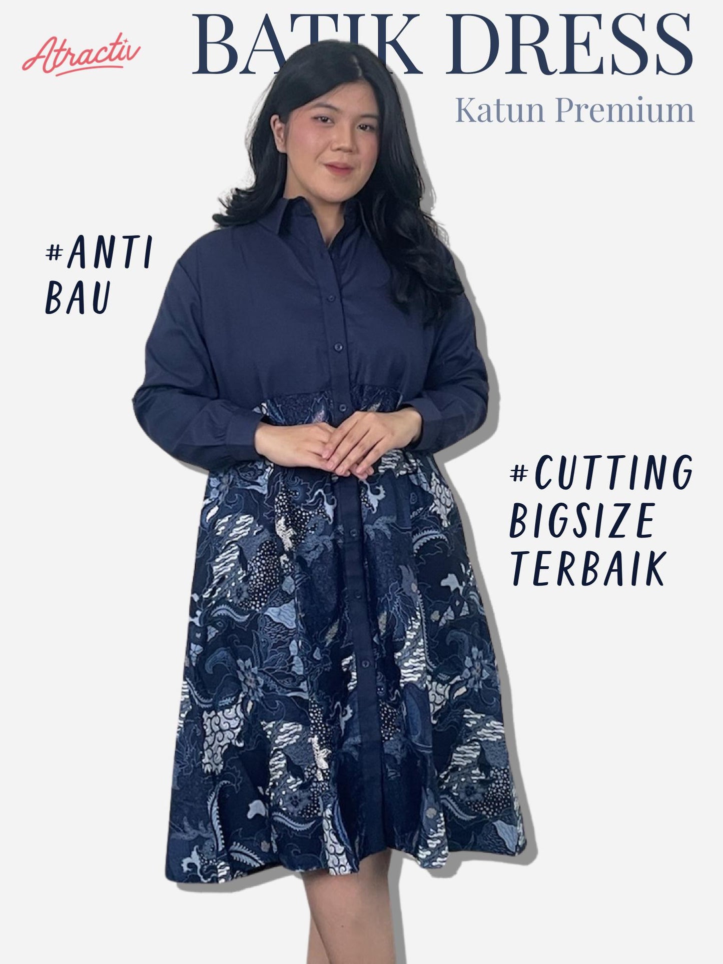 Dress Batik Lengan Panjang Sena ATRACTIV