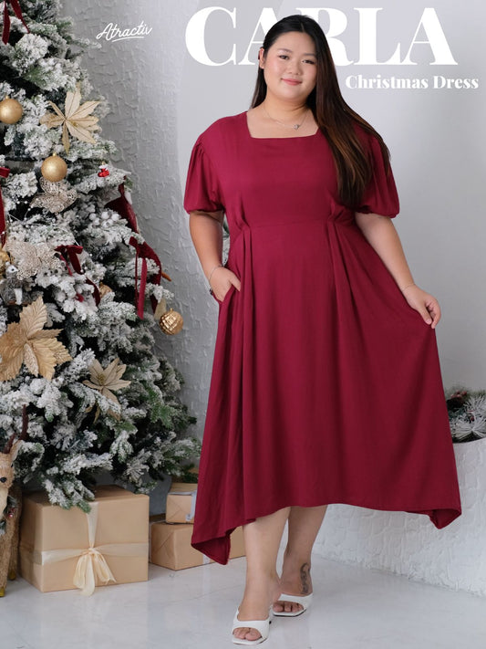 Dress Carla Maroon ATRACTIV