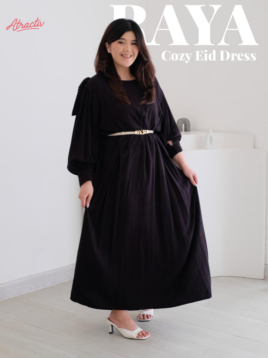 Gamis Raya Royal Black Atractiv