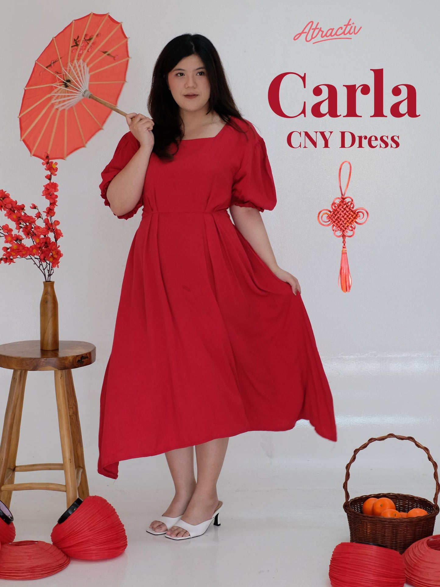 Dress Carla Red ATRACTIV