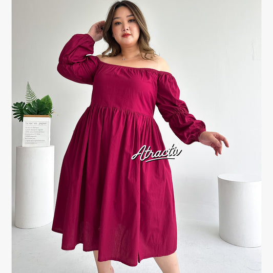 Dress Midi Greek Maroon ATRACTIV