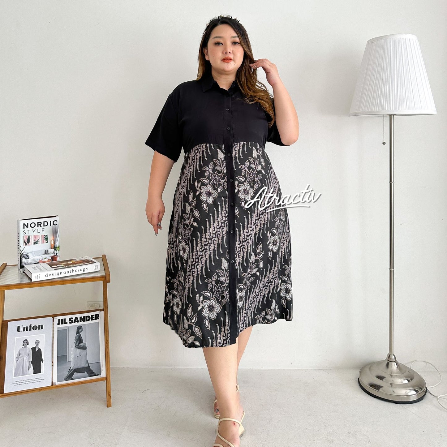 Dress Batik Lengan Pendek Galena ATRACTIV