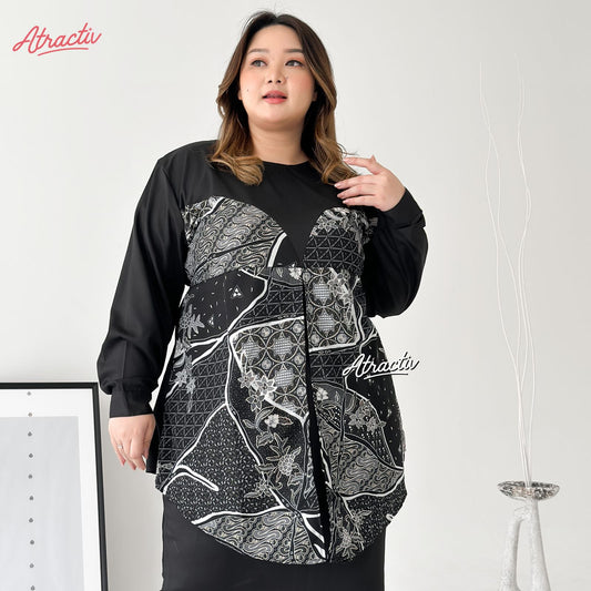 Batik Lengan Panjang Kalya Hitam ATRACTIV