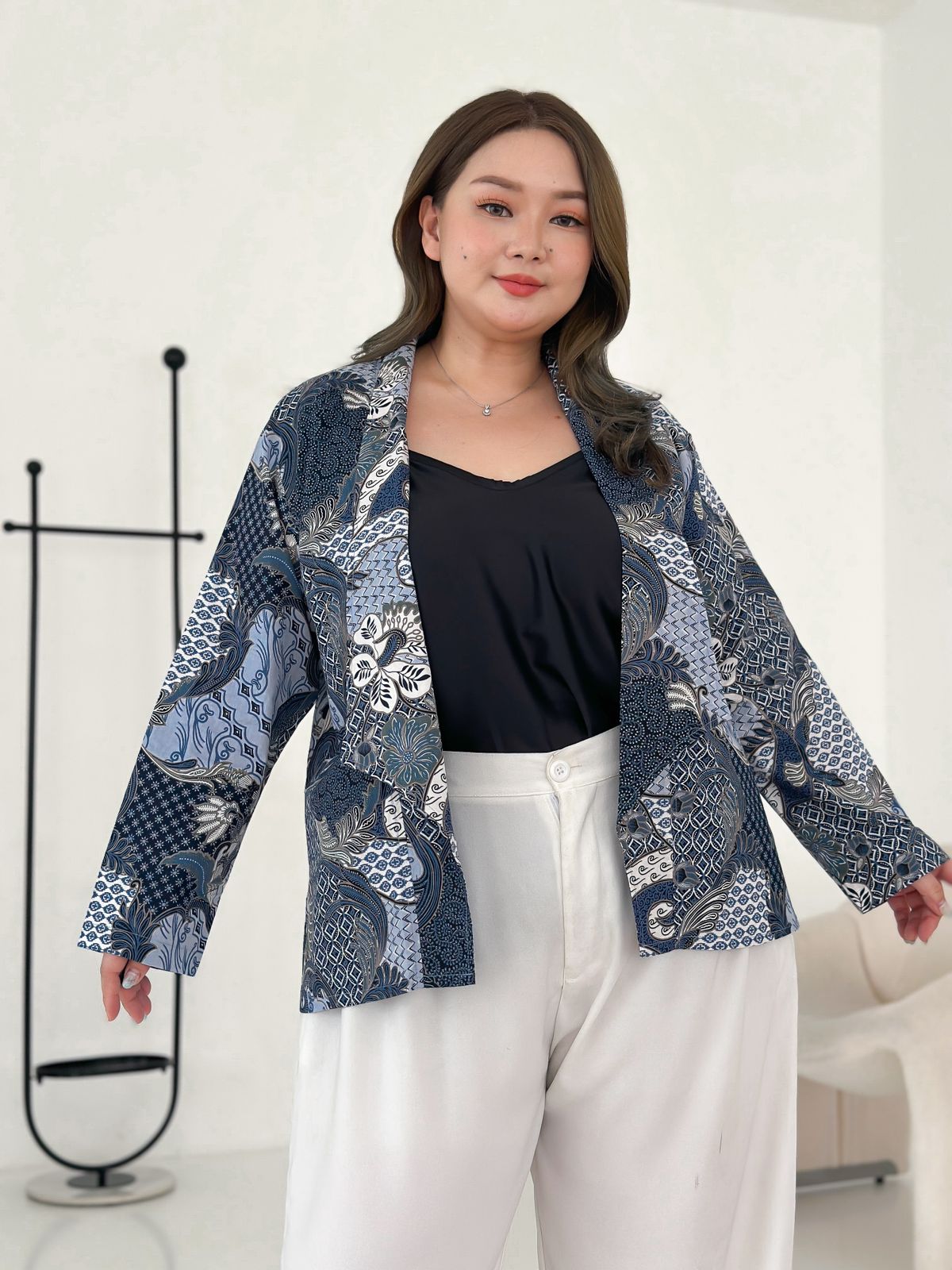 Outer Batik Katun Kirana Biru Atractiv