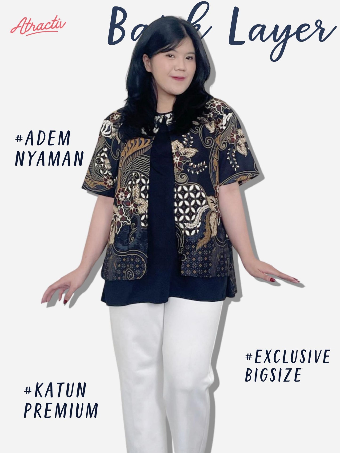 Batik Layer Lengan Pendek ATRACTIV
