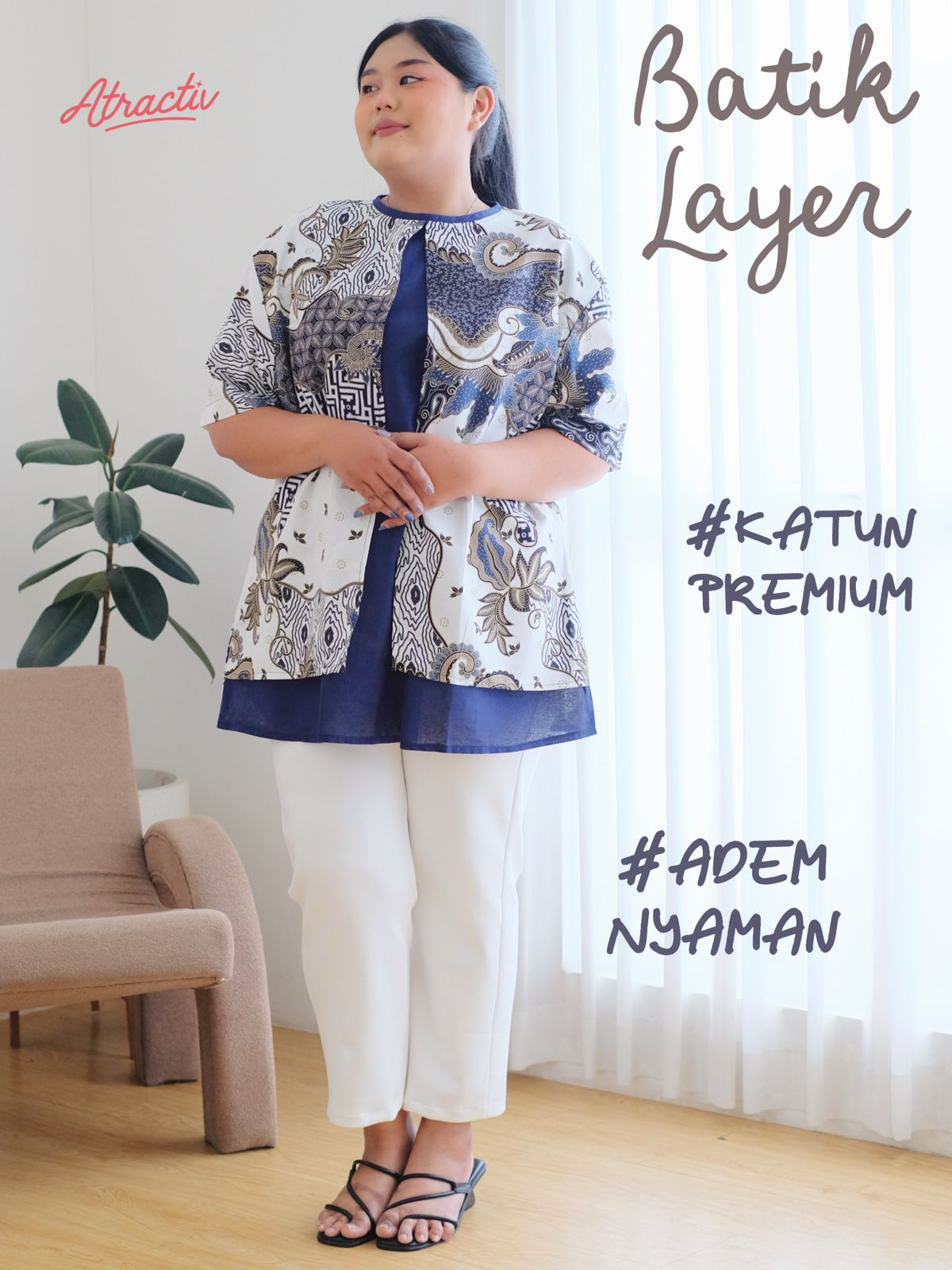 Batik Layer Lengan Pendek ATRACTIV