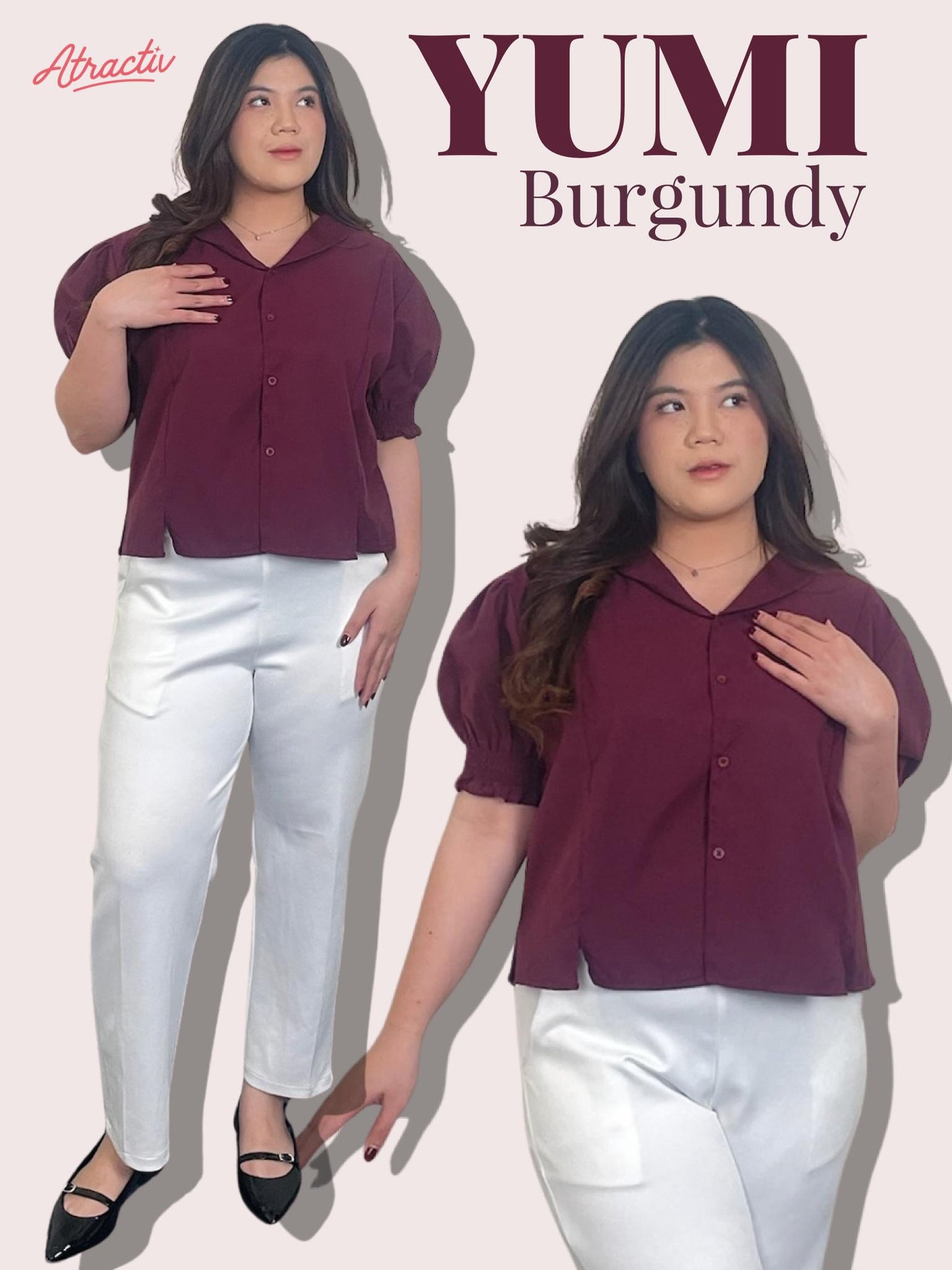 Blouse Yumi Burgundy ATRACTIV