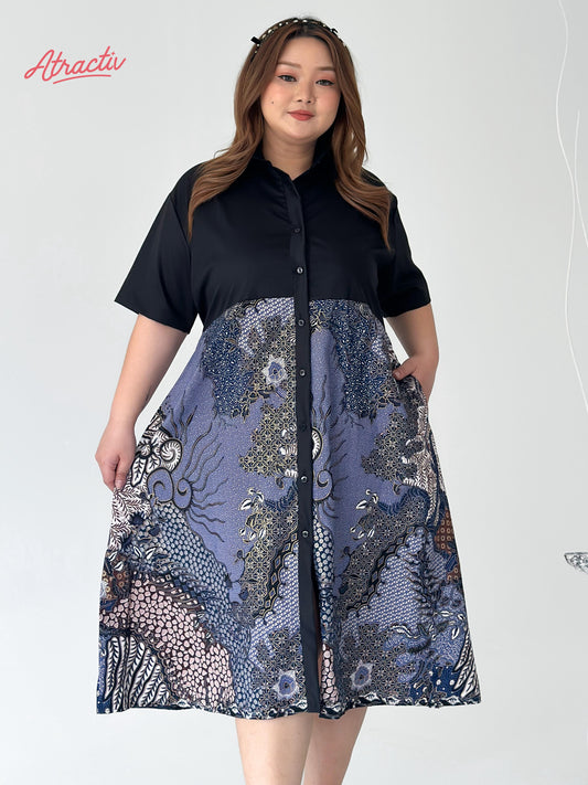 Dress Batik Lengan Pendek Safir ATRACTIV