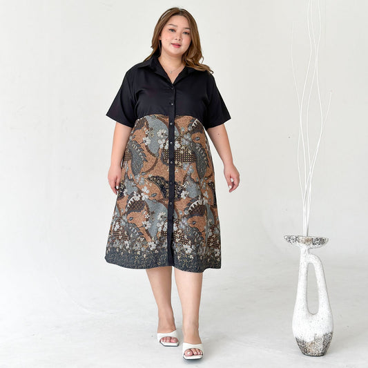 Dress Batik Lengan Pendek Sage ATRACTIV