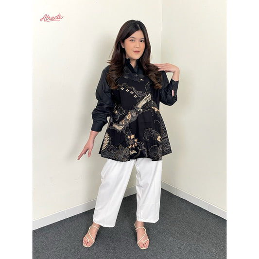 Batik Peplum Lengan Panjang Glori Atractiv