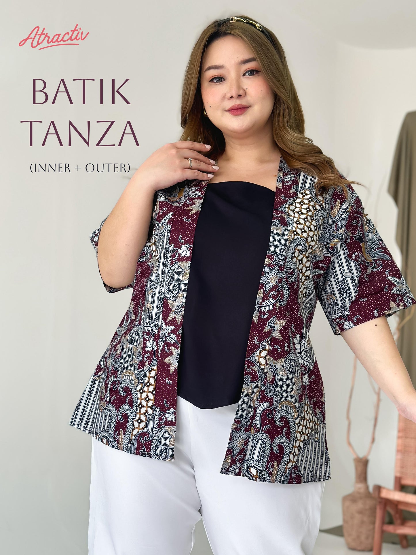 Batik Tanza Maroon ATRACTIV