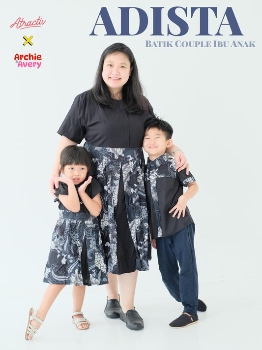 Batik Couple Mama Anak Hitam ATRACTIV X ARCHIEAVERY