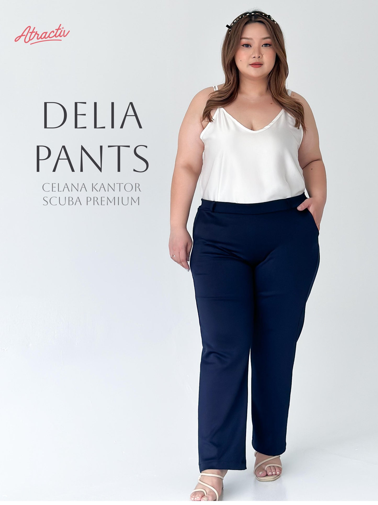 Celana Delia Navy Atractiv