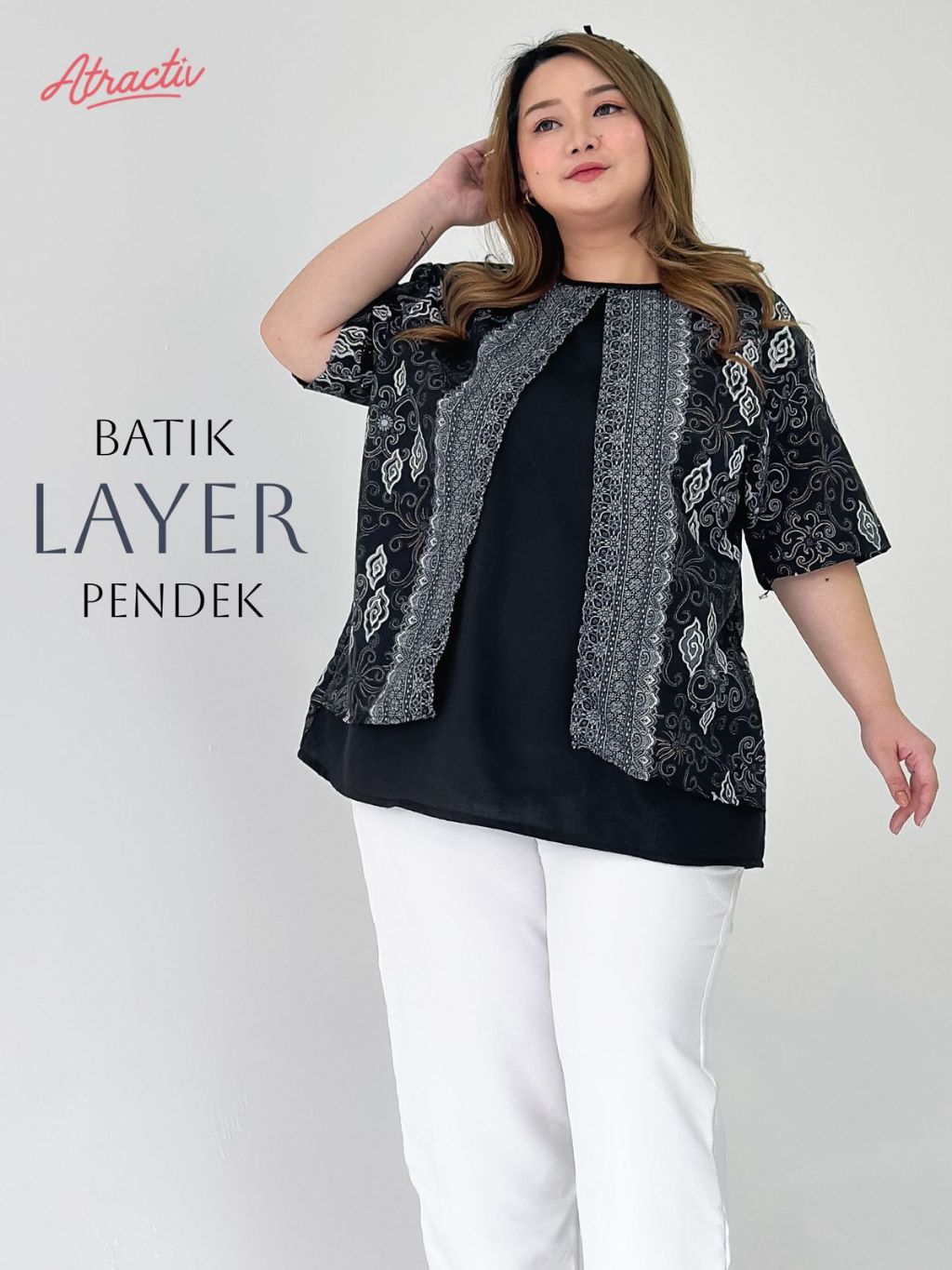 Batik Layer Lengan Pendek ATRACTIV