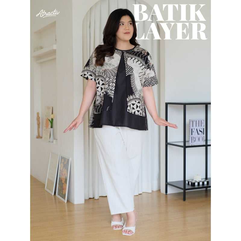 Batik Layer Lengan Pendek ATRACTIV