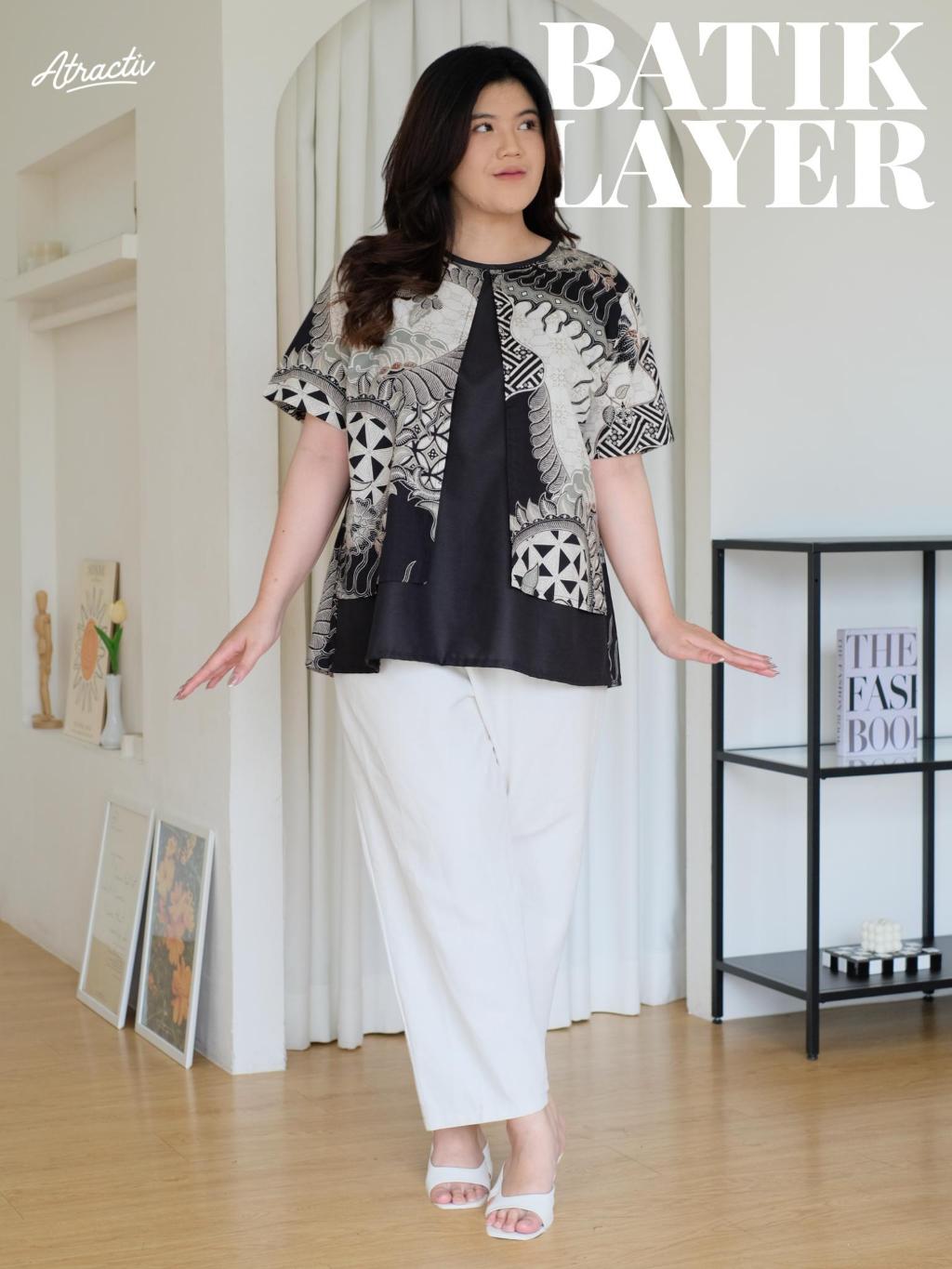 Batik Layer Lengan Pendek ATRACTIV