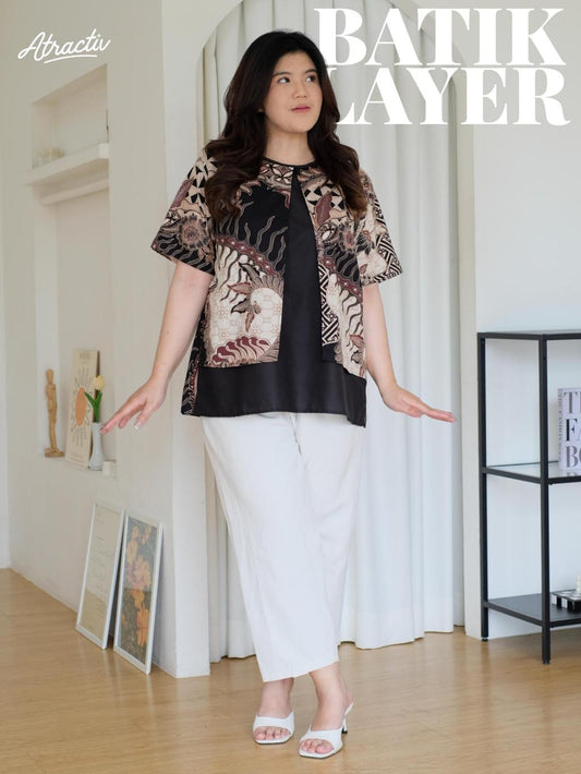 Batik Layer Lengan Pendek ATRACTIV