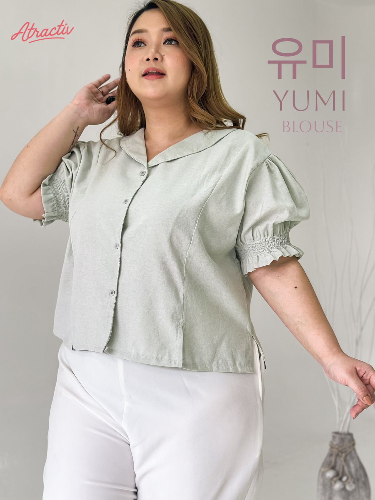 Blouse Yumi Olive ATRACTIV